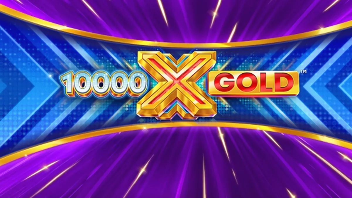 10,000 X Gold স্লট গেমের উজ্জ্বল এবং সোনালী ইন্টারফেস